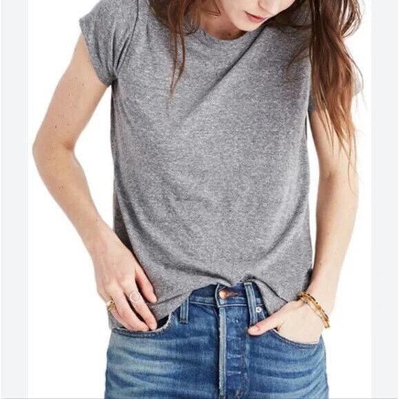 Madewell Tops - NWT Madewell Ex-Boyfriend T-shirt Heather Gray Oversized Women's SZ XL